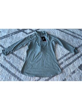 NWT AUTHENTIC WOMEN’S NIKE DRIFIT TENNIS FITNESS 3/4 SLEEVE MOCK NECK TOP SMALL